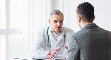 a man on an appointment with a specialist